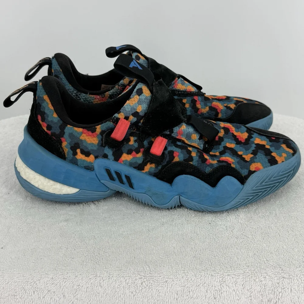 Size 11.5 - Adidas Trae Young 1 Pixels Boost Light Blue Basketball Sneaker
